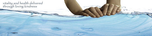 red green blue studio header combining water imagery and massage