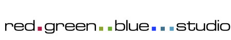 red green blue studio logo
